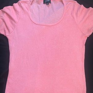 Basic Coral U neck Tee